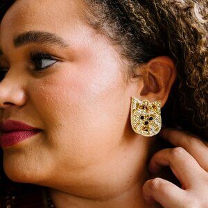 Terrier Westie Cairn Dog Breed Puppy Pets Beaded Earrings